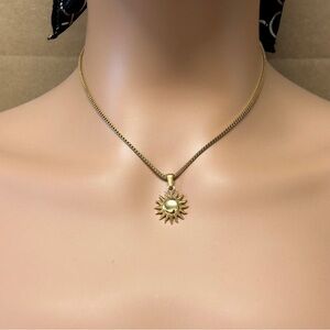 Celestial Gold Sun Pendant Necklace